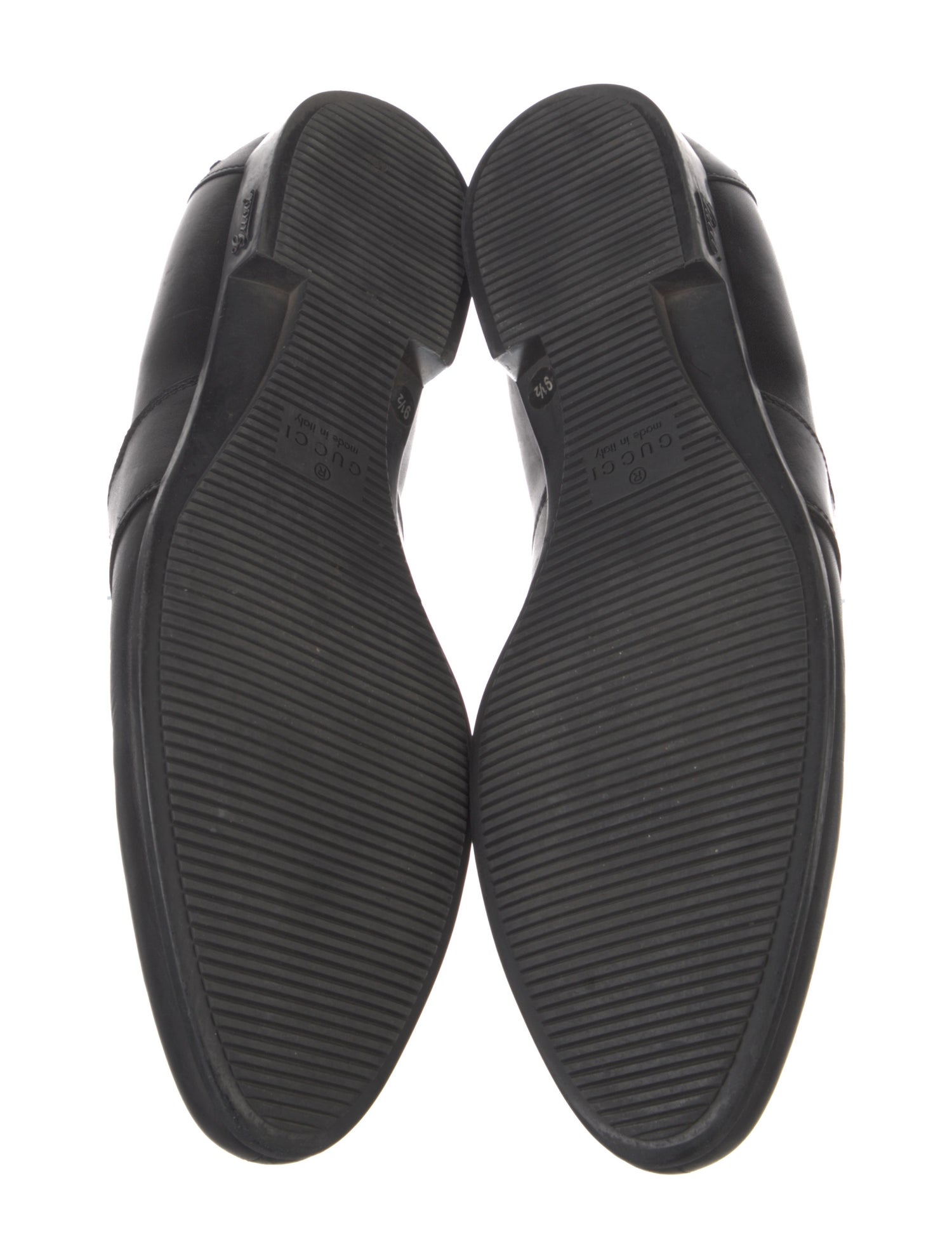 Gucci Web Accent Leather Dress Loafers